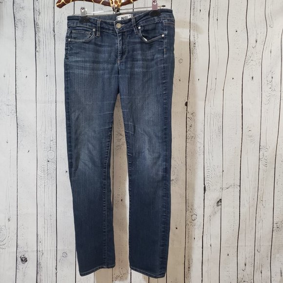 Paige Skyline Straight medium wash blue jeans - Picture 2 of 12